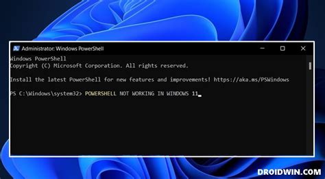 Windows Powershell Not Working In Windows 11 How To Fix Droidwin