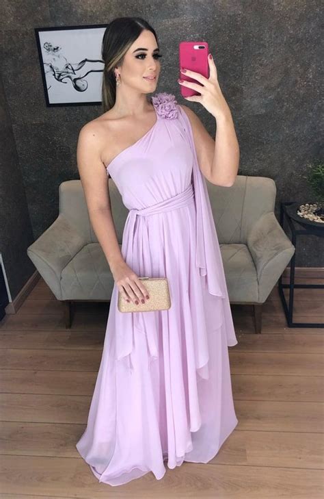 Vestido De Um Ombro S Vestidos Para Madrinha De Casamento E Convidada Neste Modelo Que