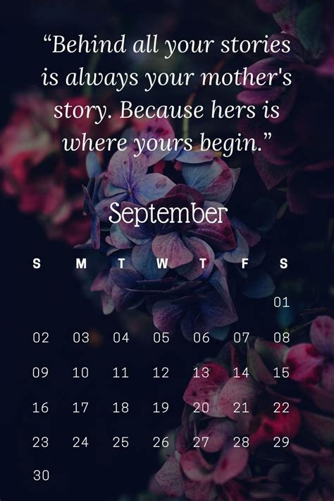 September 2018 Inspirationalmotivational Calendars Calendarbuzz