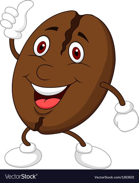 Coffee Bean Cartoon Character Vector Image By Tigatelu Image 1263631