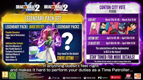 Xenoverse 2 on the playstation 4, a gamefaqs message board topic titled extra pack 4 (dlc when bandai releases dlc pack 8 (extra pack 4), what expansion to the story would you like to see? Dragon Ball Xenoverse 2 - DLC 12 Full Gameplay All Details Trailer (English) Legendary Pack 1 ...