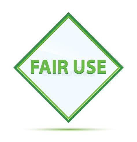 Fair Use Modern Abstract Green Diamond Button Stock Illustration