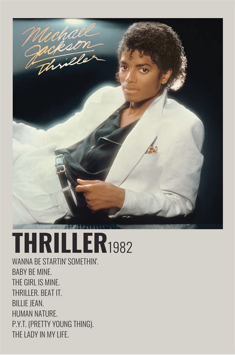 Thriller By Michael Jackson Album Wall Art Poster Di Film Poster
