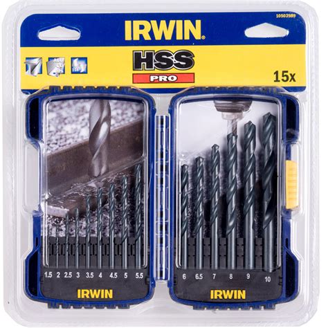 Irwin 10503989 Hss Pro Drill Bit 15 Pcs Set 15 100mm