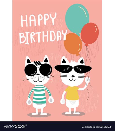 Funny Cat Birthday Cartoon