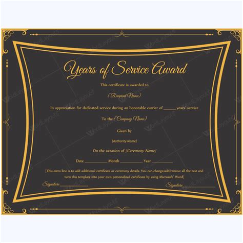 Amazing 10 year service award certificate templates available in word and pdf formats to honor outstanding 10 years service performance. Years of service award 01 | Service awards, School ...