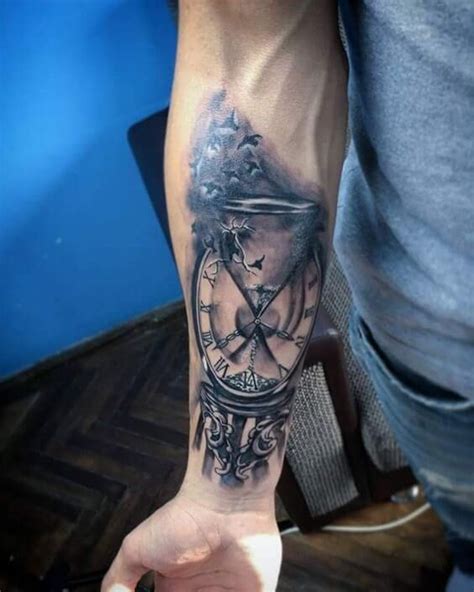 Clock Tattoos for Men Татуировка с часами Микки тату Татуировка часы