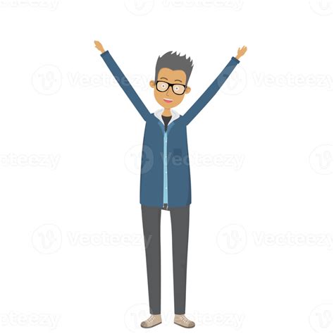 Free Cheerful Man Said Hurrah Png With Transparent Background