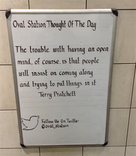 Oval Station Dedicate Their Thought Of The Day To Terry Pratchett