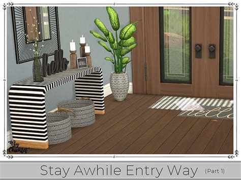 Stay Awhile Entry Way Part 1 By Chicklet At Tsr Sims 4 Updates