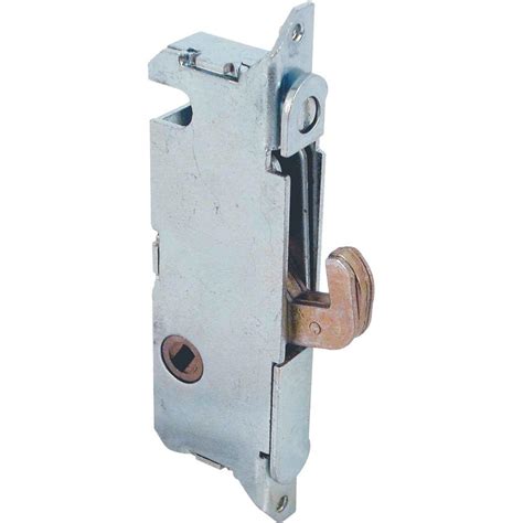 The procedure includes sliding the card between the door frame and lock. Prime-Line Steel Sliding Glass Door Mortise Lock-E 2014 ...