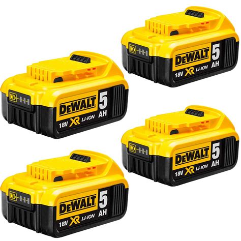 Dewalt Dcb184 18v 50ah Xr Li Ion Battery Pack Of 4 Toolden