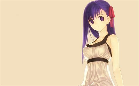 Matou Sakura Fate Stay Night Anime Girls Fate Series Anime Purple Eyes Purple Hair Wallpaper