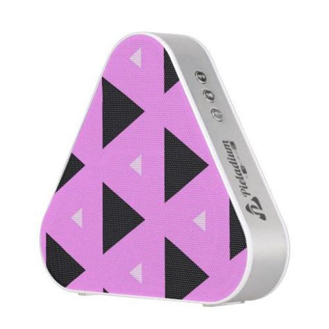 Triangles On Pink Pieladium Speaker Bluetooth Speaker Bluetooth
