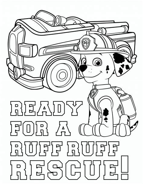 Marshall Paw Patrol Coloring Page Coloring Pages Paw Patrol Marshall