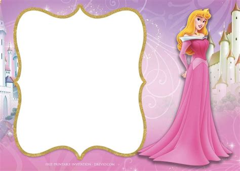 Free Princess Aurora Birthday Invitation Template Princess Printables