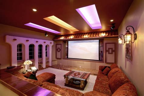 Take a look at these six beautiful home theatre ceiling designs for your home. Interior Design of Media Room. This home theater features ...