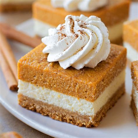 pumpkin pie cheesecake bars {a fall favorite } lil luna