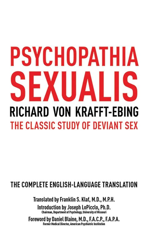Amazon Psychopathia Sexualis The Classic Study Of Deviant Sex Von Krafft Ebing Richard