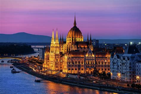 Hungarian Parliament at Twilight in Budapest City Photograph by Artur ...