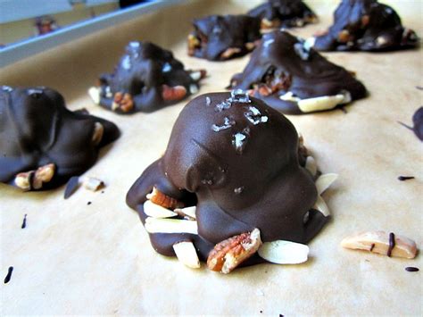 Chocolate Pecan Turtles With Date Filling Sea Salt