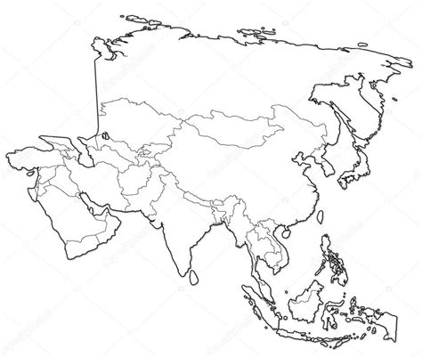 Mapa Politico Asia Mudo