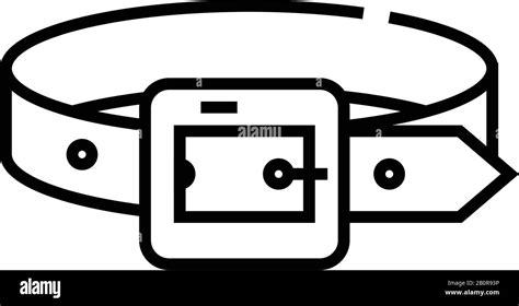 Belt Line Icon Concept Sign Outline Vector Illustration Linear