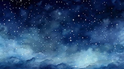 Premium Ai Image Watercolor Night Sky With Stars