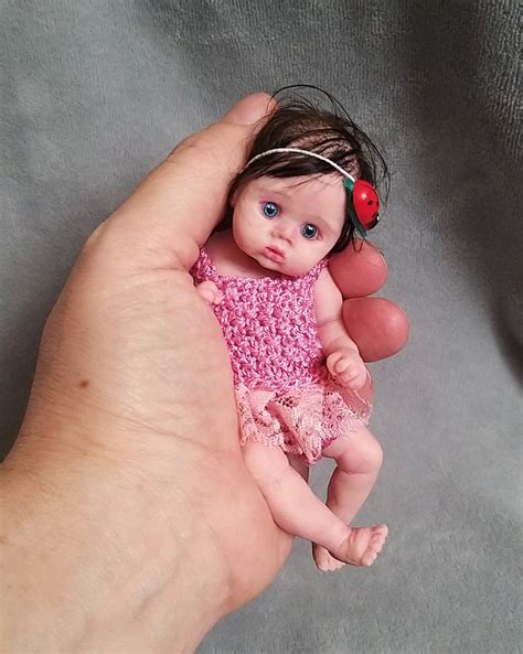 Mini Silicone Baby Doll Full Body Silicone Baby Nata 5 Inch Painted