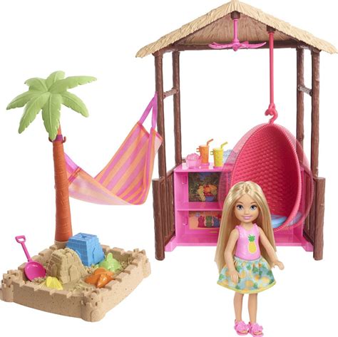 Barbie Chelsea Doll Tiki Hut Playset With Moldable Sand Walmart