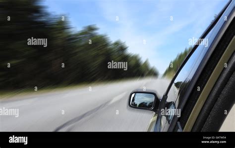 Car Driving On Freeway Stock Photo Alamy