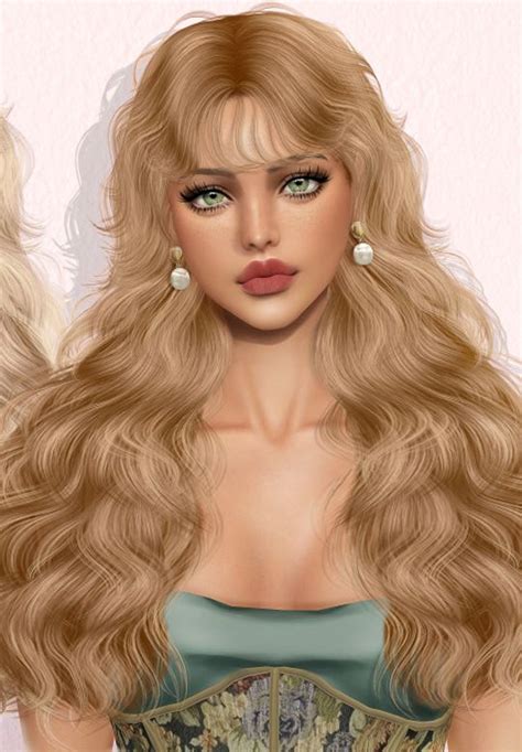 Lamz Romantic Woolen Curl Hairstyle001f Free In 2023 Sims Hair