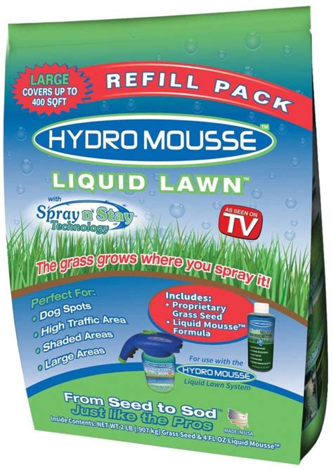 Hydro Mousse Liquid Lawn Refill Fescue Grass Seed 2 Lb Covers Up To