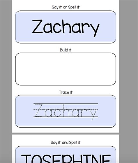 Editable Name Tracing Printable Worksheets Writing Practice Preschool
