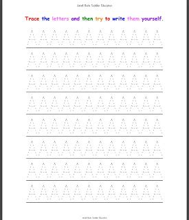 toddler education  letters   alphabet worksheets