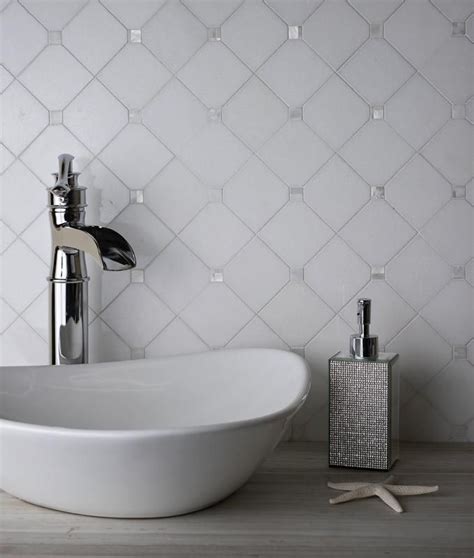 Get free shipping on qualified diamond tile backsplashes or buy online pick up in store today in the flooring department. Square Rombus Pearl White Thassos Shell Tile | Shell tiles ...