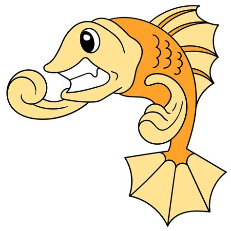 Premium Vector Cartoon Goldfish Is Angry Doodle Icon Image Cartoon