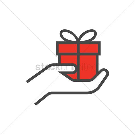 Example of gift at 6x example of gift at 5x example of gift at 4x example of gift at 3x example of gift at 2x example of gift. Hand with gift box icon Vector Image - 1978802 ...