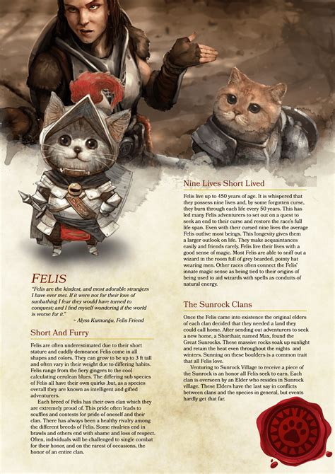Dandd Felis Race Homebrew Dungeons And Dragons Characters Dungeons And
