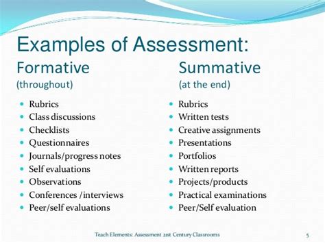 formative  summative assessments