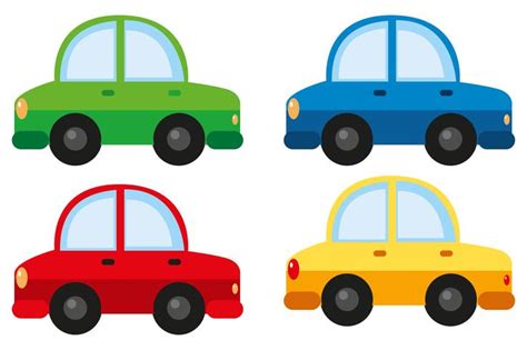 Cars In Four Different Colors 299040 Vector Art At Vecteezy