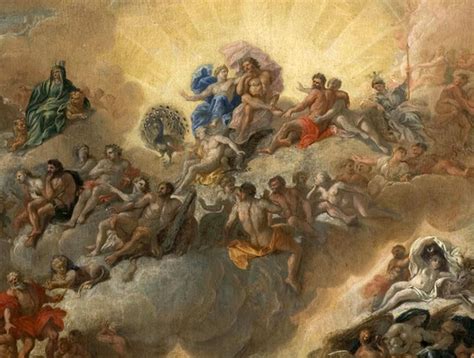 The Gods On Mount Olympus By Antonio Verrio 1690 94 Cupid And