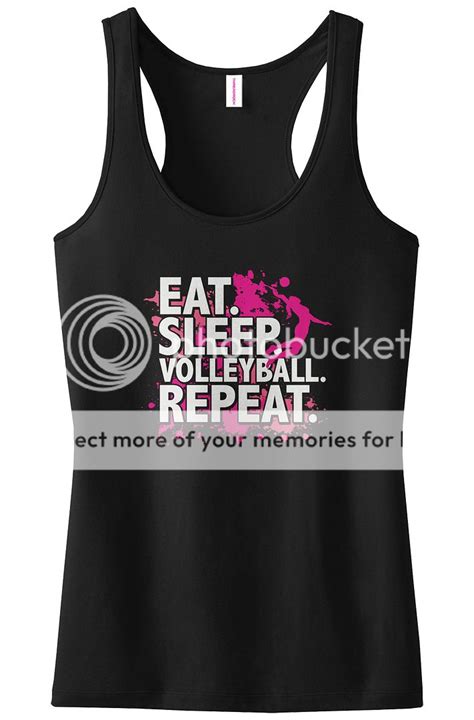 Threadrock Womens Eat Sleep Volleyball Repeat Racerback Tank Top Volley Ball Ebay