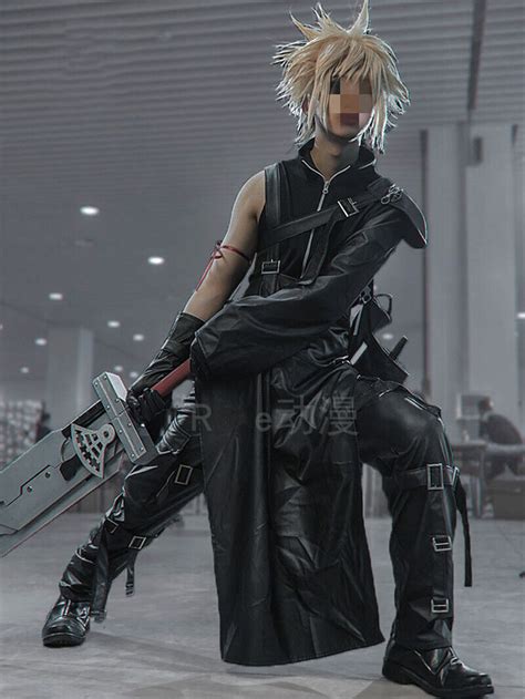 final fantasy vii cloud strife cosplay costume unisex outfit halloween black ebay