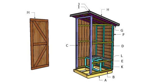 The Plans For An Outdoor Storage Shed Are Shown In This Image And