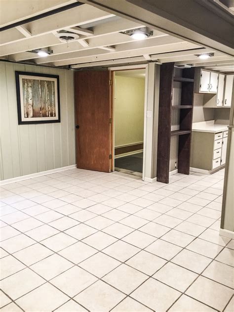 Great unfinished basement must be particularly difficult if you can suggest ways to diy basement finishing low ceiling ideas f39x on when you can use floor plan the basement f. $1000 DIY Basement Renovation — First Thyme Mom