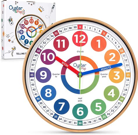 Oysterandpop Learning Clock For Kids Telling Time Teaching