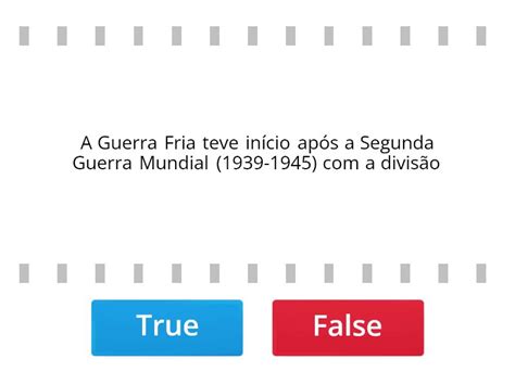 A Respeito Da Guerra Fria Selecione A Alternativa Falsa