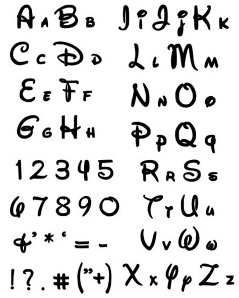 Disney Waltograph Stencil Font Full Alphabet Upper And Lower Etsy