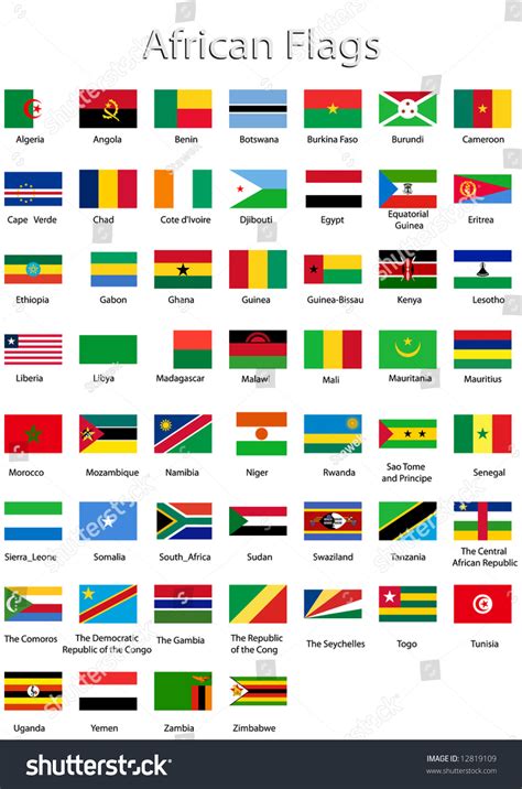 Flags Individual African Countries Stock Vector Royalty Free Shutterstock